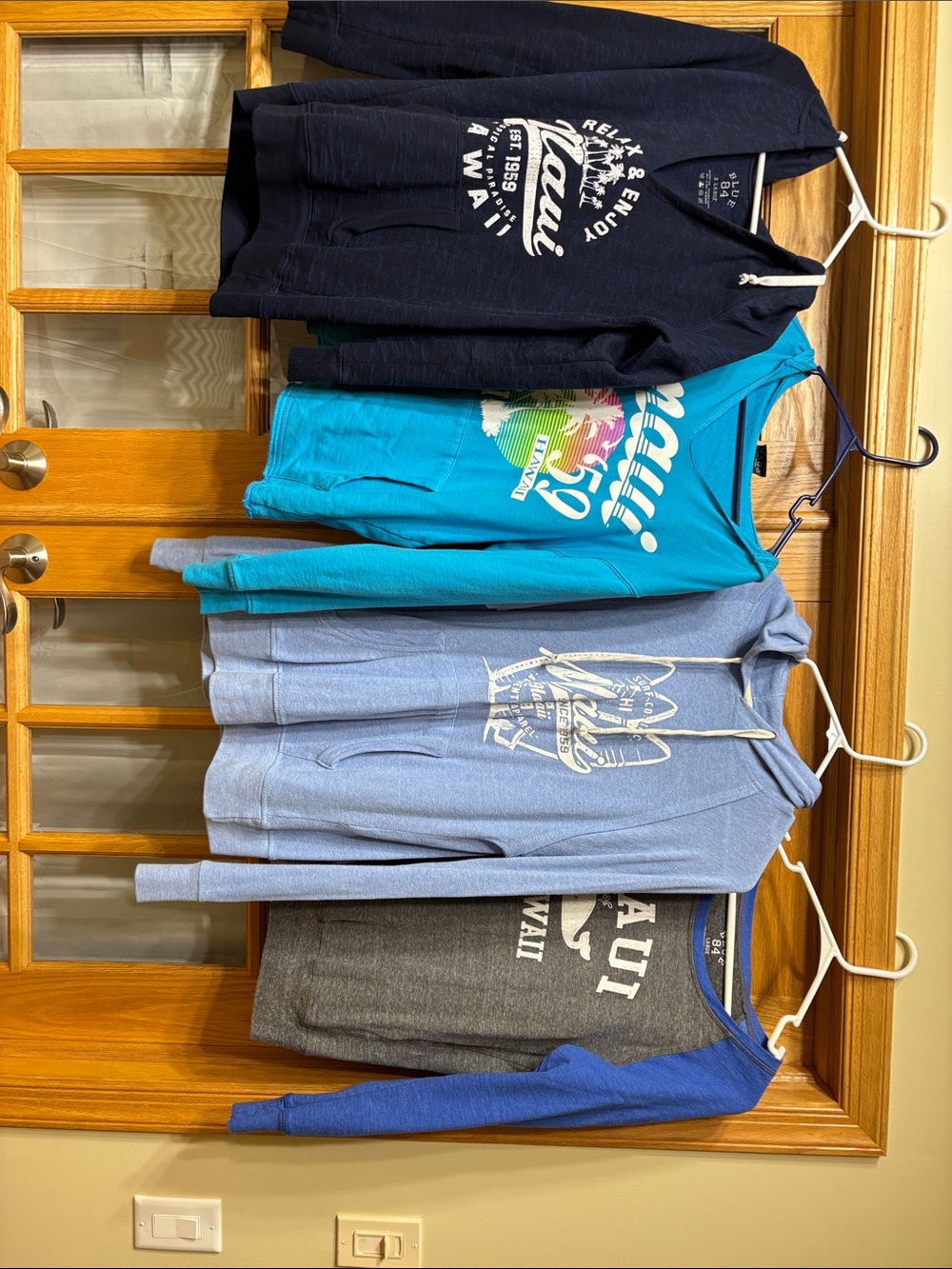 Women’s Blue Graphic Hoodie - Maui Design